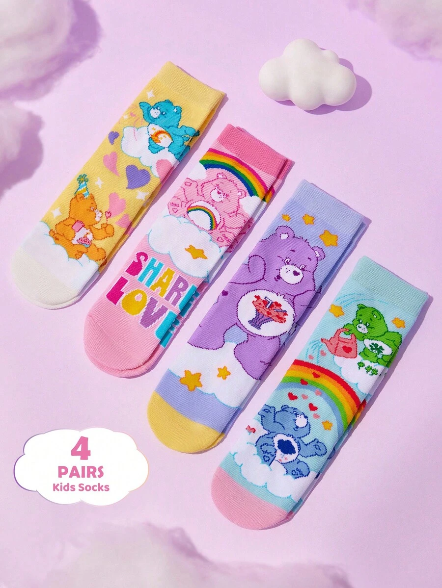 SHEIN X Care Bears 婴儿及儿童袜子 - 彩色 - 查看 1