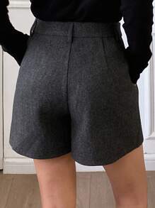 Women's Loose Casual Thick Shorts, Autumn/Winter New Arrival - Grey - View 2