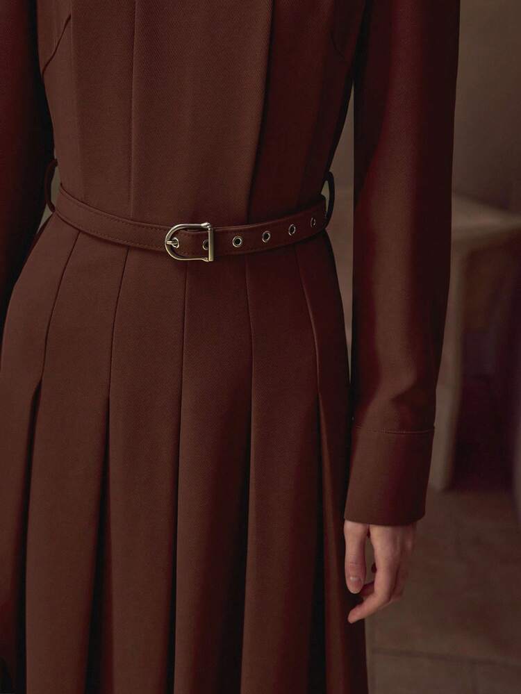 FOLD PLEATED STRUCTURED DRESS