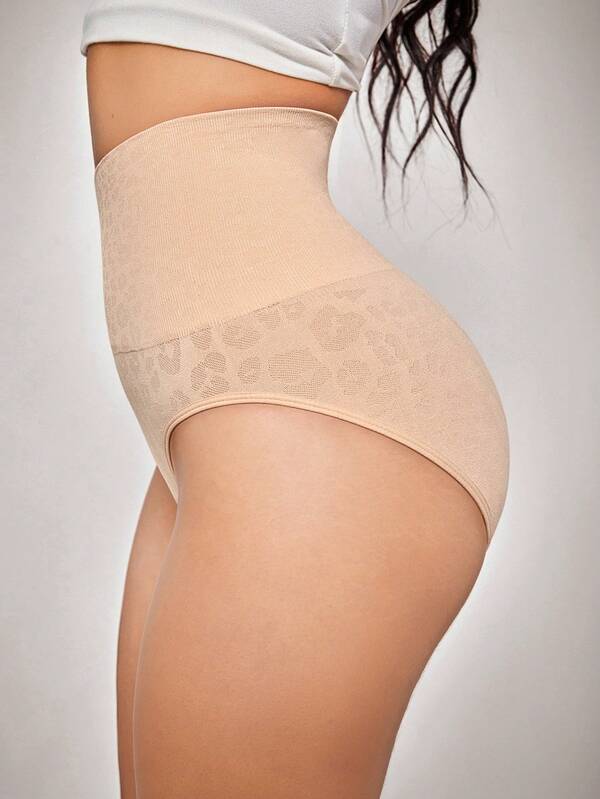 SuitURBody Women's High Waist Leopard Print Tummy Control & Butt Lifting Briefs