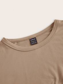 SHEIN EZwear 4 件套女士休闲圆领修身短袖 T 恤，适合夏季