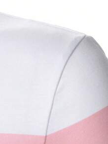 Manfinity Homme 男士流行时尚休闲印花白色 Polo 衫，百搭日常穿着 - 白色 - 查看 5