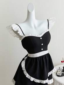 Elamini Halloween Women Short Dresses - Black - View 3