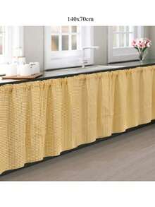 1 pieza Cortina cenefa de cuadros vintage, cortina de estilo granja "Coffee Break", cortina para puerta de cocina, divisor de habitación, cortina de tela japonesa apta para todas las estaciones, cortina para armario sin taladrar - Multicolor - Ver 15