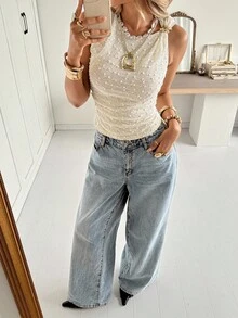 Siren Gaze Women's Solid Color Round Neck Sleeveless Oblique Shoulder Fashion Textured Fabric Tank Top, Gold Top, Open Back Strap Design, Fall Clothes For Women, Clothes For Women, Party Top, Wedding Party Top, Going Out Tops, Elegant Top For Women, Chic Women's Tops, Elegant And Fashionable Top, Summer Casual - Apricot - View 3