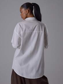 MUSERA Oversized Hemd mit Knopfleiste und Tasche, Oberteil für einen eleganten Abend im Herbst, sexy, süß, Streetwear, stilvoll