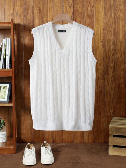 Manfinity NXTstreet Men Cable Knit Sweater Vest