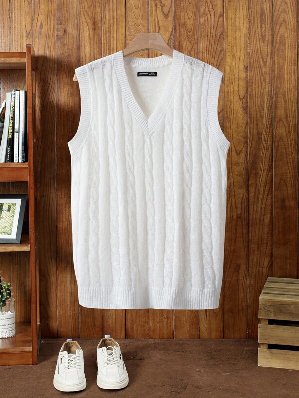 Manfinity NXTstreet Men Cable Knit Sweater Vest