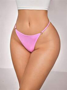 SuitURBody Women's Sexy Minimalist Solid Color Low-Rise Thong Panties