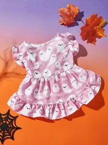 PETSIN 1 Stück rosa Halloween Haustierkleid mit Geist-Flügelärmeln für Katzen und Hunde - Verschiedenfarbig - Übersicht 2