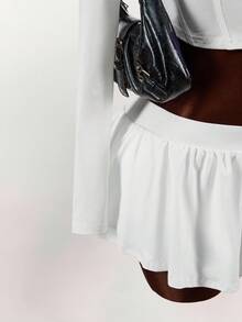 Amplova Chaqueta con capucha con cremallera completa de unicolor para mujer, uso casual diario - Blanco - Ver 6