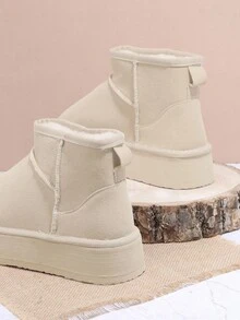 SHUZIA Faux Leather Slip On Ankle Boots Summer Shoes Spring Shoes Spring Break Easter For Christmas - Khaki - View 4