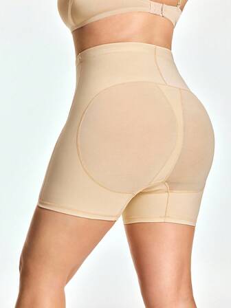 Shapelle Forme Skin-Colored High Waist Slimming Shorts, Comfortable & Flattering Curves, Plus Size Shapewear Bottom