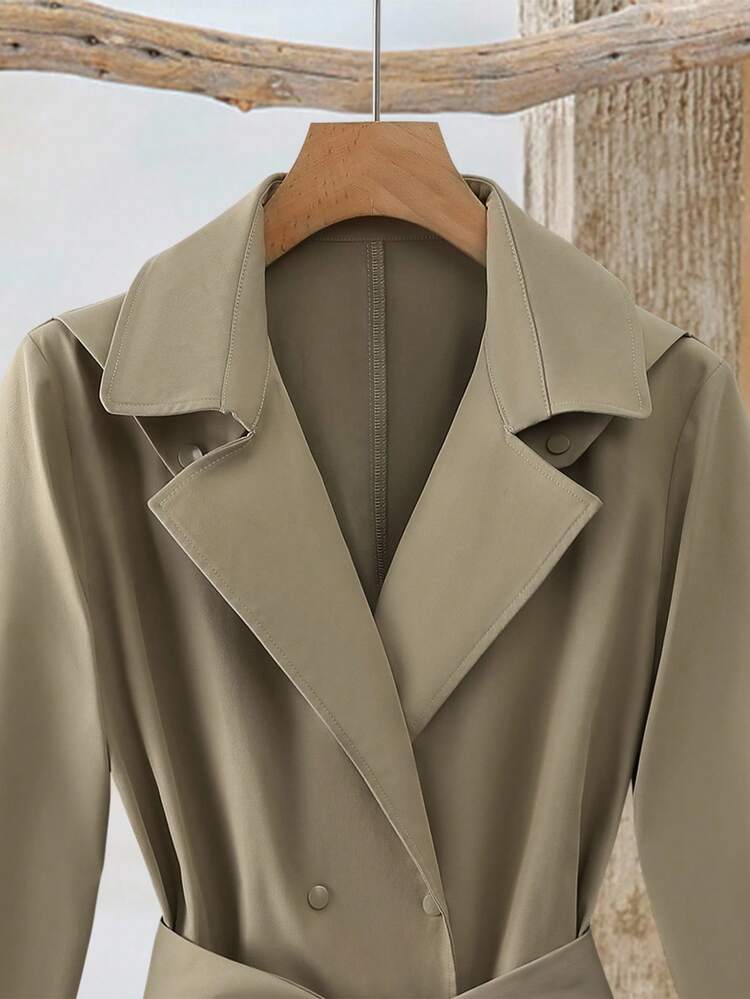 Women's Casual Solid Color Trench Coat, Spring/Autumn Fall Trench Coat Women Winter Trench Coat Women, Casual Women's Winter Trench Coat Winter For Women Thanksgiving For Women