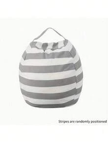 1 paquete Bolsa de almacenamiento de juguetes de peluche a rayas, funda de silla de gran capacidad con diseño de asa, material de poliéster de alta calidad, organizador de edredón con cremallera multifuncional, bolsa de almacenamiento de juguetes de peluche, bolsa de sofá a rayas, bolsa de viaje con cremallera y gran capacidad para edredones, bolsa de almacenamiento multifuncional de lona para juguetes, edredones y artículos de viaje esenciales, caja de almacenamiento para el hogar - Multicolor - Ver 5