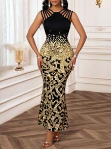 SHEIN Lady Women Long Dresses  Back To School Country Concert Outfit  Date Night Outfits Women - Multicolor - View 7