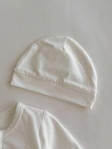 Loomiva 女婴四件套礼盒：卡通动物印花长袖连体衣、襁褓毯、围兜和帽子；新生儿四件套：小鸟印花/新生儿礼盒/妈妈宝宝印花套装；女婴新生儿服装（含帽子）；男女宝宝通用服装套装；女婴新生儿服装（含帽子）；0 1 婴儿四件套；新生儿服装套装 - 米色 - 查看 9