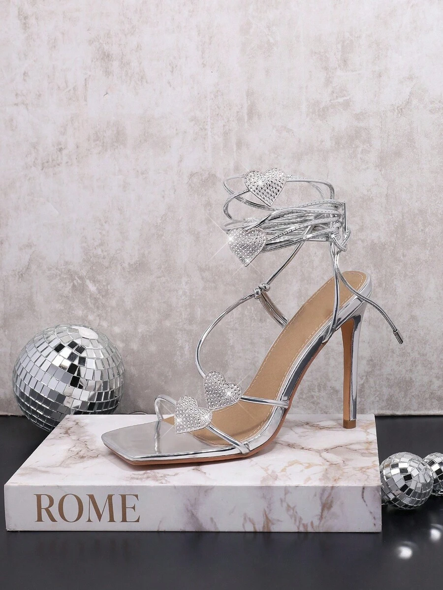 SHUZIA Women's High-Heeled Sandals For Wedding Party - Silver - View 1