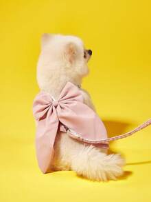 Zazumi Japanese Style 3-In-1 Leash & Harness Bowknot Design For Dogs, Suitable For Poodle & Teddy Breeds