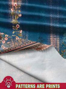 SHEIN LUNE 2 Pieces Set: Casual Vintage Floral Print Ladies Sleeveless Round Neck Tank Top And Short Sleeve, Suitable For Summer,Summer Sets