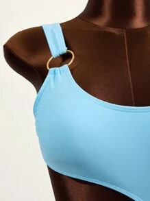 Zestiva 鏤空環鏈連體泳衣附沙灘裙