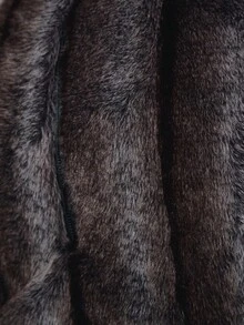 MUSERA Faux Fur Fitted Strapless Bandeau Mini Dress Cute Country Western Night Out Sexy Birthday Festival Rave Sync Winter Summer - Coffee Brown - View 6