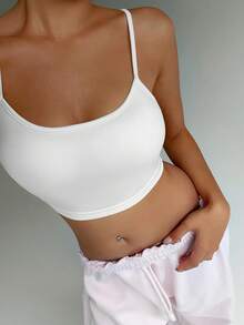 FavEase 女士黑白加垫短款吊带背心