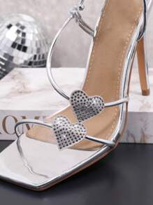 SHUZIA Women's High-Heeled Sandals For Wedding Party - Silver - View 3