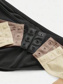 SHEIN BASICS Bộ 3 áo liền quần dệt kim màu trơn không tay cổ tròn thoải mái cho nữ - Nhiều màu - Xem 7