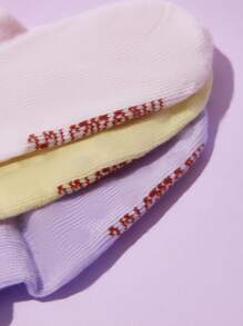 SHEIN X Care Bears 4 Pairs Cotton Soft & Breathable Moisture-Wicking Babys Mid-Calf Socks Cute Cartoon Bears Pattern Infant Crew Socks Unisex For Boys & Girls All Seasons All-Match - Multicolor - View 8