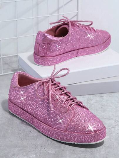 SHUZIA Zapatillas deportivas brillante con cordón