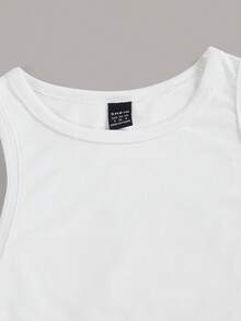 SHEIN Essnce 4 件套女士圆领纯色吊带背心，百搭百搭背心，黑色、白色、杏色、咖啡色，适合夏季 - 彩色 - 查看 4