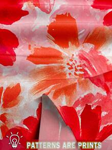 SHEIN Clasi 橙色花卉女士简约吊带背心，适合夏季 - 亮橙色 - 查看 3