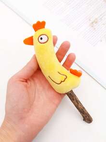 PETSIN 1 Piece Wood Catnip Toy, Cat Doll, Beach Slipper, Small Animal Shape Toy, Oral Cleaning, Tooth Grinding And Tooth Cleaning Toy, Kitten Wood Catip Tooth Grinding Stick, Cat Toy, Pet Toy