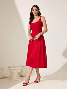 CUCCOO CHICEST 女士红色镜面 PU 蝴蝶结装饰露趾性感高跟穆勒凉鞋 - 紅色 - 查看 12