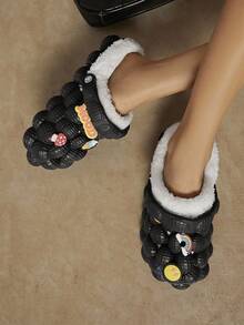 SHUZIA Women's Black Breathable Hollow-Out Winter Shoes - Black - View 5