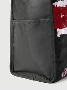 ROMWE Avant Women's Union Jack Pattern Large Capacity Tote Bag For Daily Use - Black - View 7