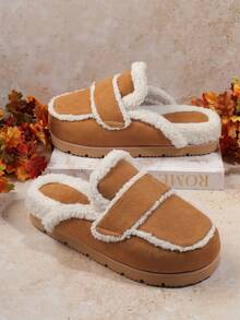 Women's Warm Light Brown Thick Sole Shoes
