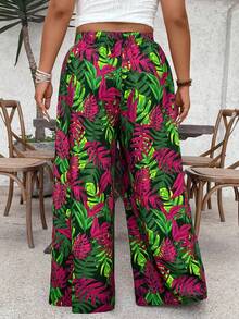 SHEIN VCAY 大码休闲松紧腰沙滩裤，适合夏季