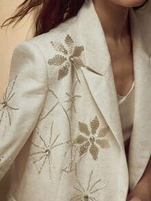 MOTF PREMIUM BEADED DOUBLE BREASTED BLAZER