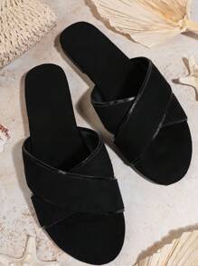 SHUZIA Women's Wedge Heel Platform Sandals - Black - View 1