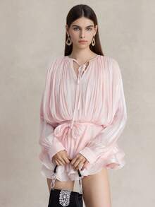 Váy dệt trơn Briarwyn thường ngày có viền xếp nếp cho nữ Váy mùa hè cho nữ Trang phục PrideOutfits Trang phục đi nghỉ cho nữ Váy đi nghỉ cho nữ Trang phục sinh nhật Váy cho nữ Trang phục câu lạc bộ Váy ngắn gợi cảm cho nữ Trang phục đêm hẹn hò xếp nếp cho nữ - Màu Hồng baby - Xem 3