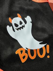 PETSIN 1 Halloween Ghost Letter Printed Tank Top - Multicolor - View 3