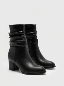 CUCCOO BIZCHIC New Arrival High-End Comfortable Fashionable Chunky Heel Ankle Boots For Women, Black - Black - View 6