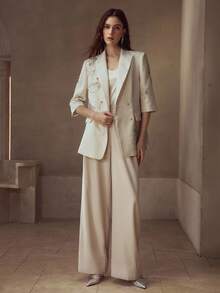 MOTF PREMIUM BEADED DOUBLE BREASTED BLAZER