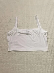 Slaydiva 女士休闲简约粗肩带吊带背心，短款，适合夏季