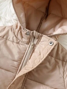 SHEIN 儿童男童休闲舒适百搭连帽冬季外套、绗缝大衣