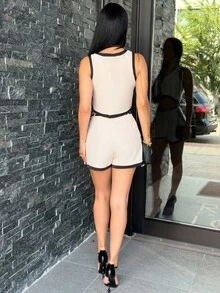 Carolina Barros 女士日常两件套服装 - 杏色 - 查看 2