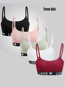 5件套柔软舒适细肩带少女内裤 - 彩色 - 查看 1