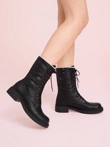 CUCCOO DOLLMOD Women's Fashionable & Versatile Thermal Lined Mid-Calf Boots, Autumn/Winter